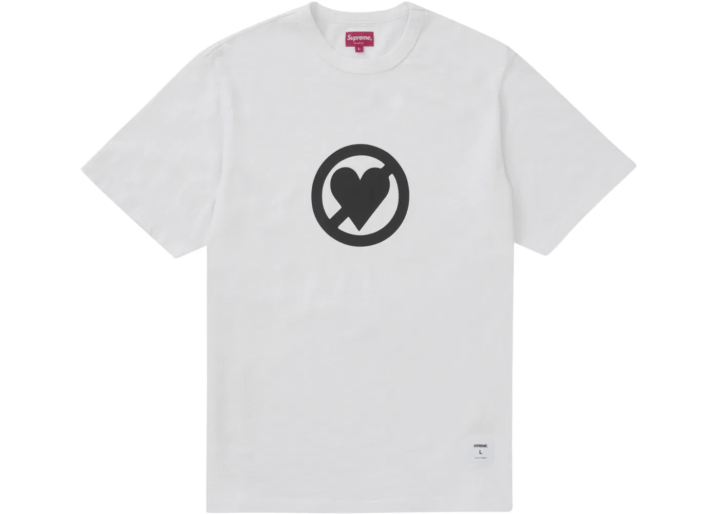 Мужская футболка с принтом Supreme No Love S/S Top, White