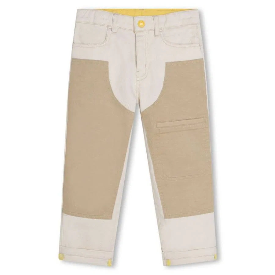 Брюки прямого кроя с логотипом Little Marc Jacobs, Ivory