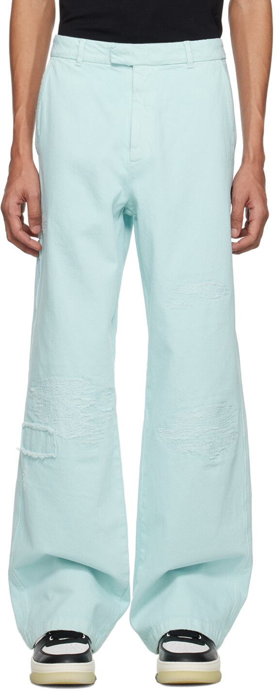 

Синие рваные джинсы AMIRI, Серый, Синие рваные джинсы AMIRI