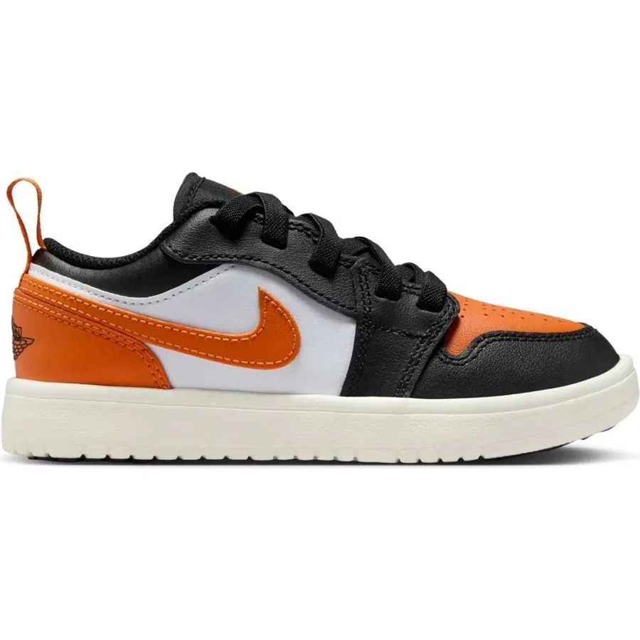 Кроссовки детские с липучками Jordan 1 Low Alt PS Nike, Зелено-белый — фото 4