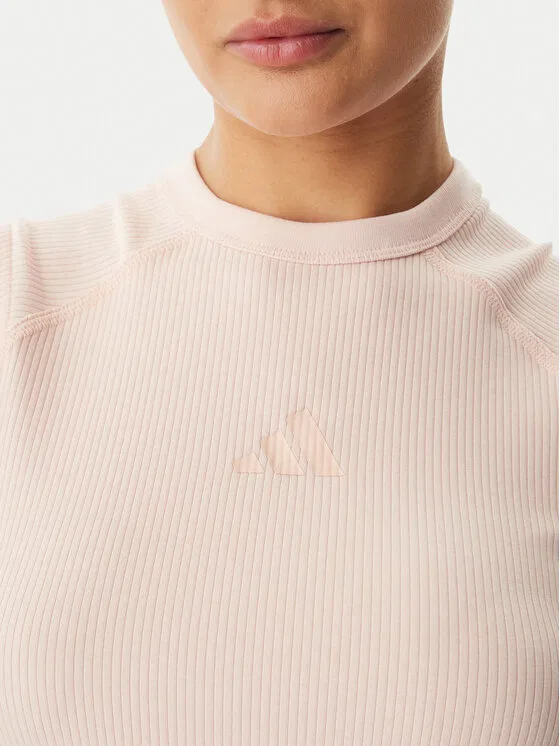 Топ slim fit Adidas, розовый — фото 4