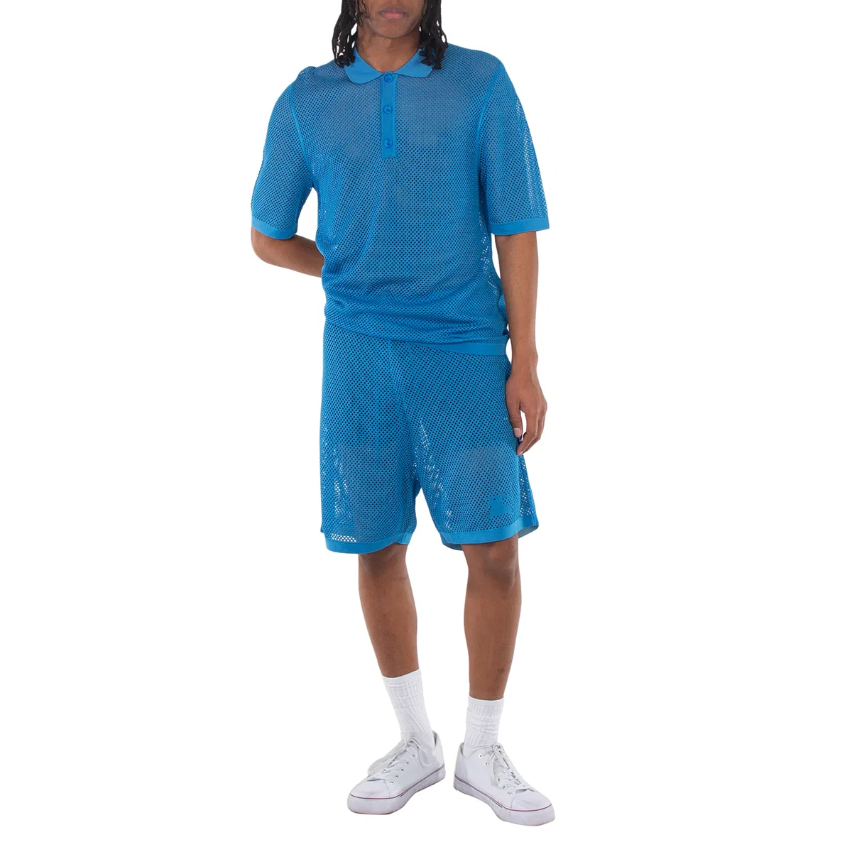 Шорты с сетчатыми вставками Rory EKD Mesh Burberry, Bright Cerulean Blue — фото 4
