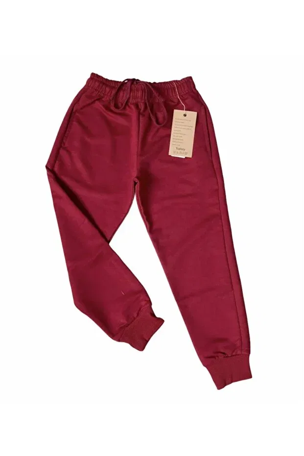 Детские спортивные штаны для мальчиков с эластичным поясом Dıgıl Kids, Burgundy-Navy Blue — фото 2