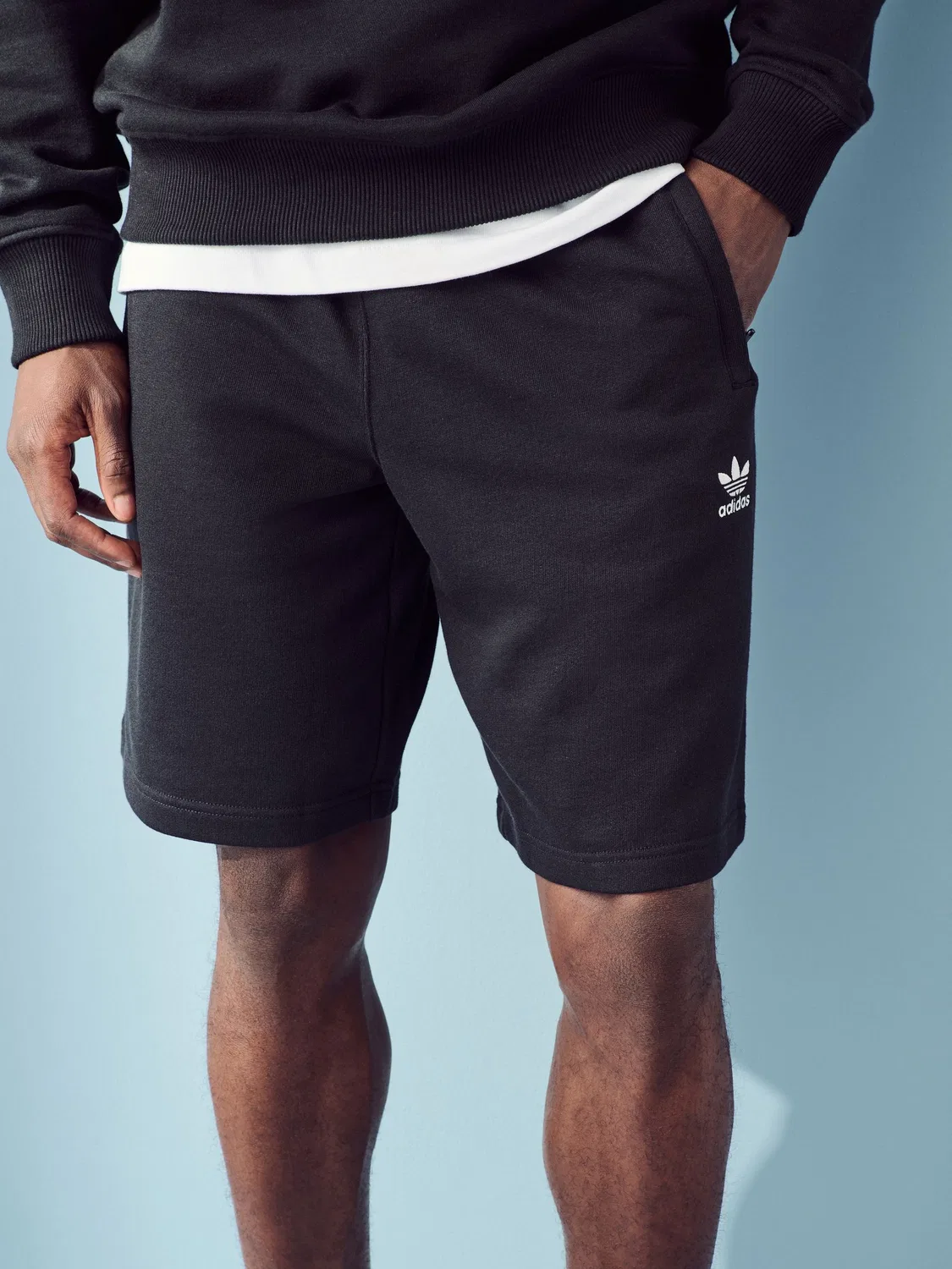 Шорты классические Essentials Trefoil, adidas Originals, черный — фото 4