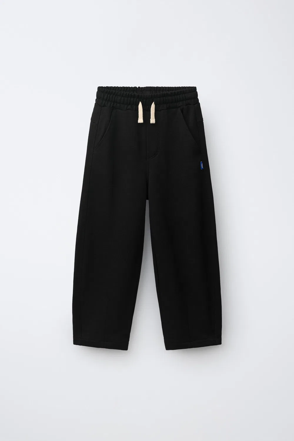 Плюшевые брюки "Бочка" ZARA, Black