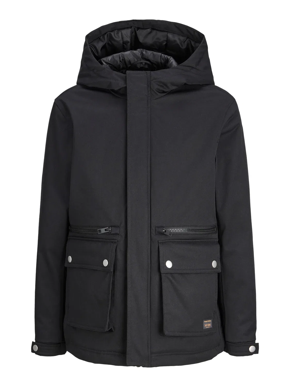 Парка зимняя Jjewolf Jack & Jones Junior, черный
