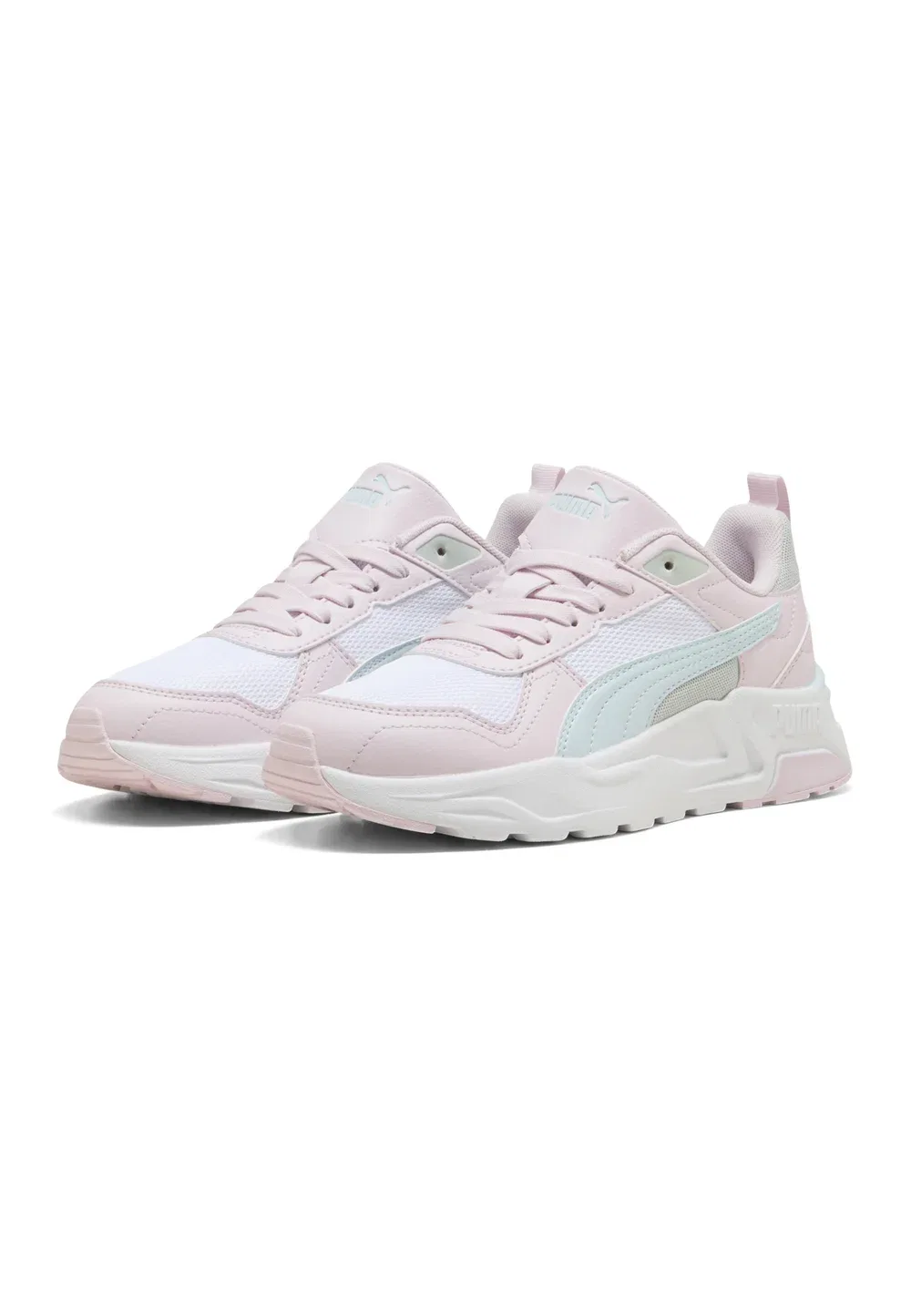 Кроссовки Trinity 2 lt jr унисекс Puma, White-Aqua Glow-Powder Pink — фото 2