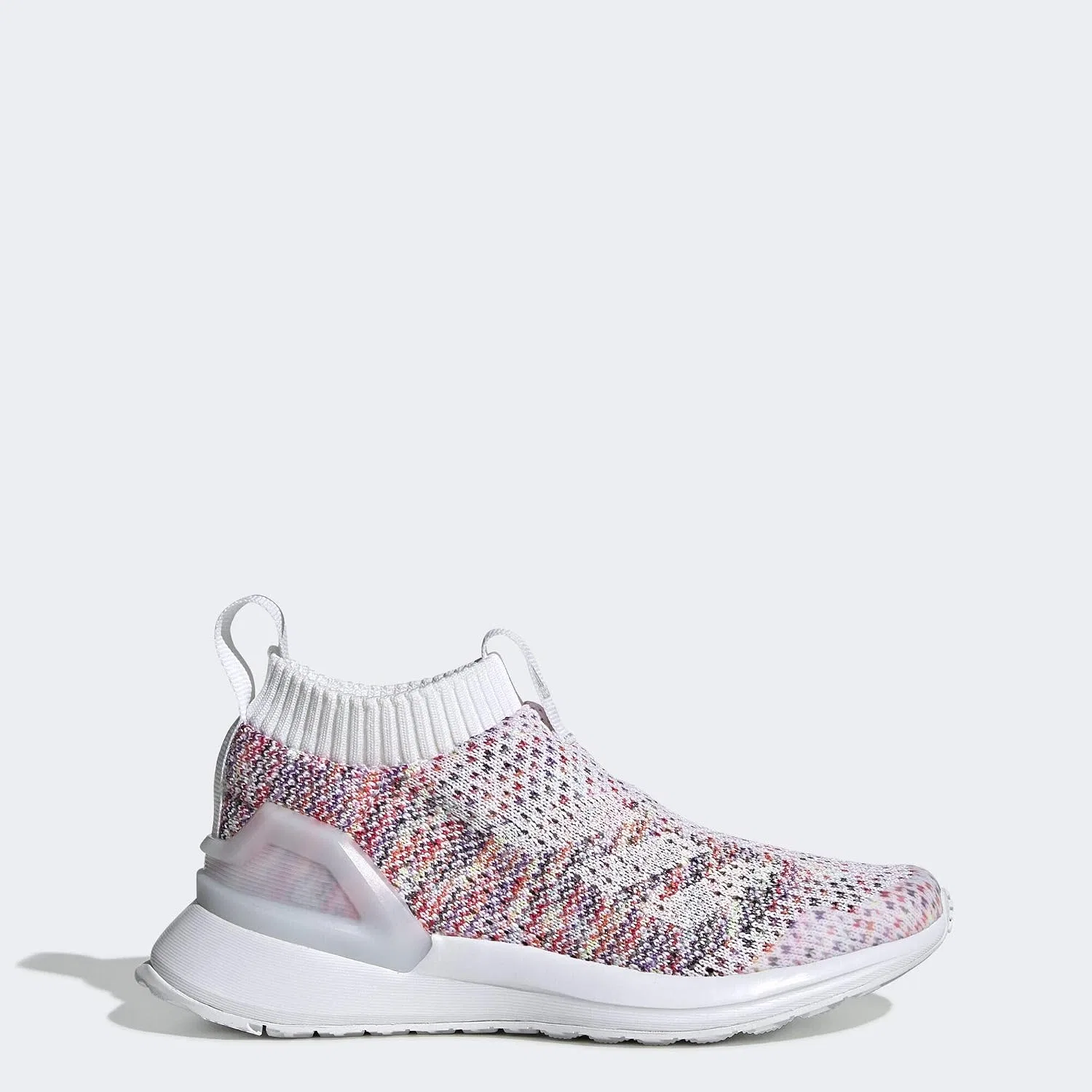 Детские беговые кроссовки без шнуровки RapidaRun adidas, White/White/Grey — фото 2