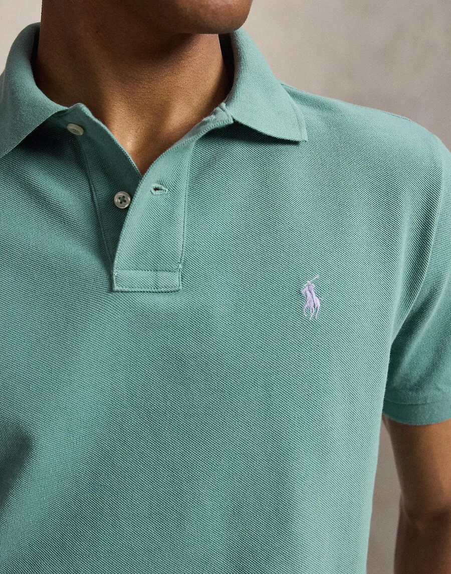 Футболка Polo Ralph Lauren зеленого цвета — фото 3