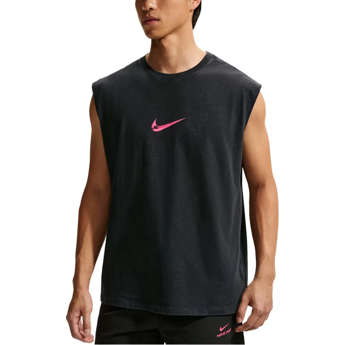 Мужская майка без рукавов Nike, Black/Bright Pink — фото 4