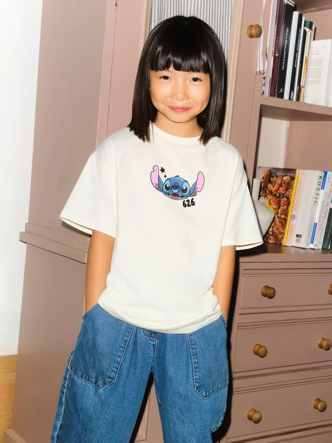 Футболка оверсайз Lilo & Stitch Next, цвет экрю