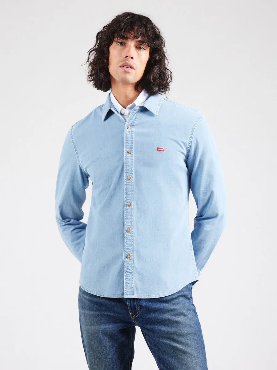 Рубашка LEVI'S Slim fit на пуговицах, цвет «Battery Housemark Slim Fit Shirt», светло-голубой — фото 3