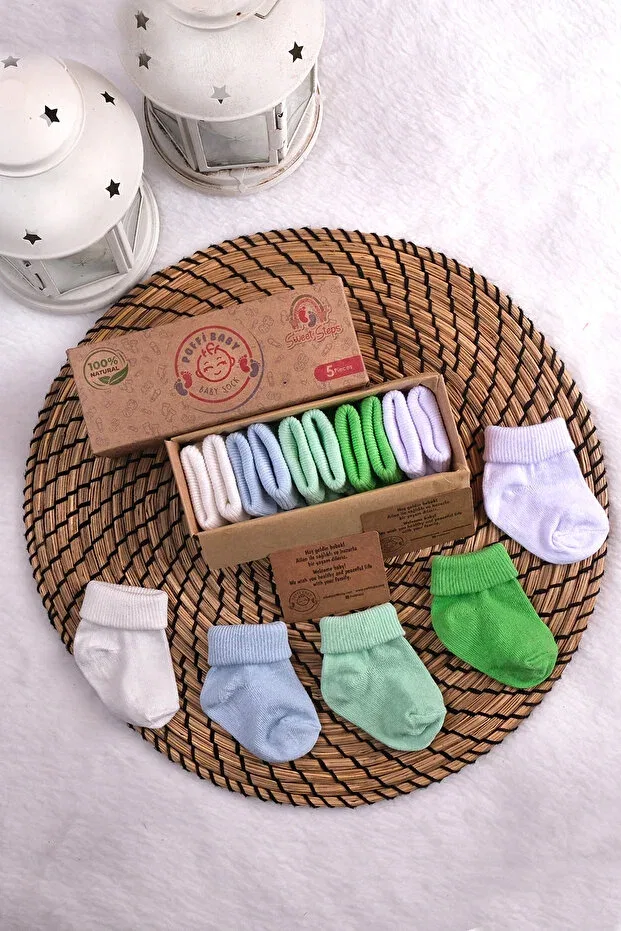 Детские носки хлопковые органические 5 шт. Poffibaby, Karma1