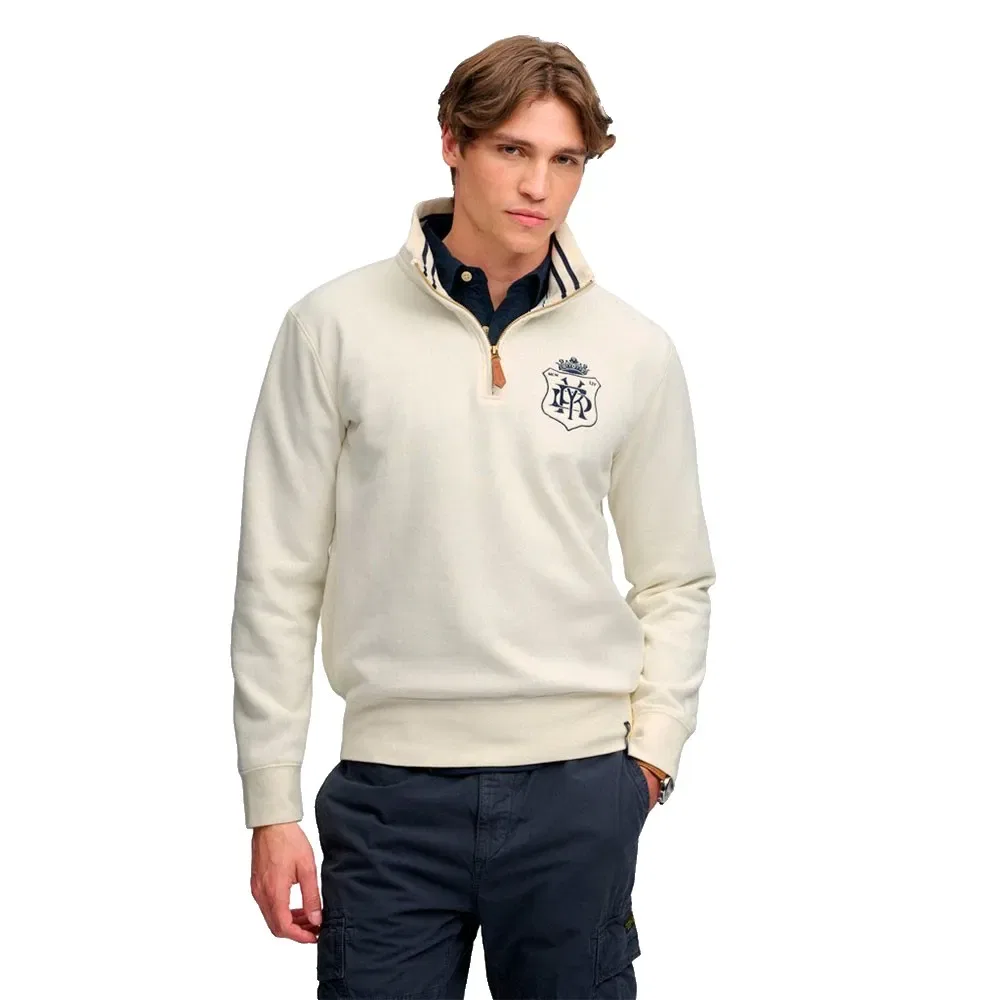Мужской свитшот с полузастежкой Gothic Varsity Superdry, Beige