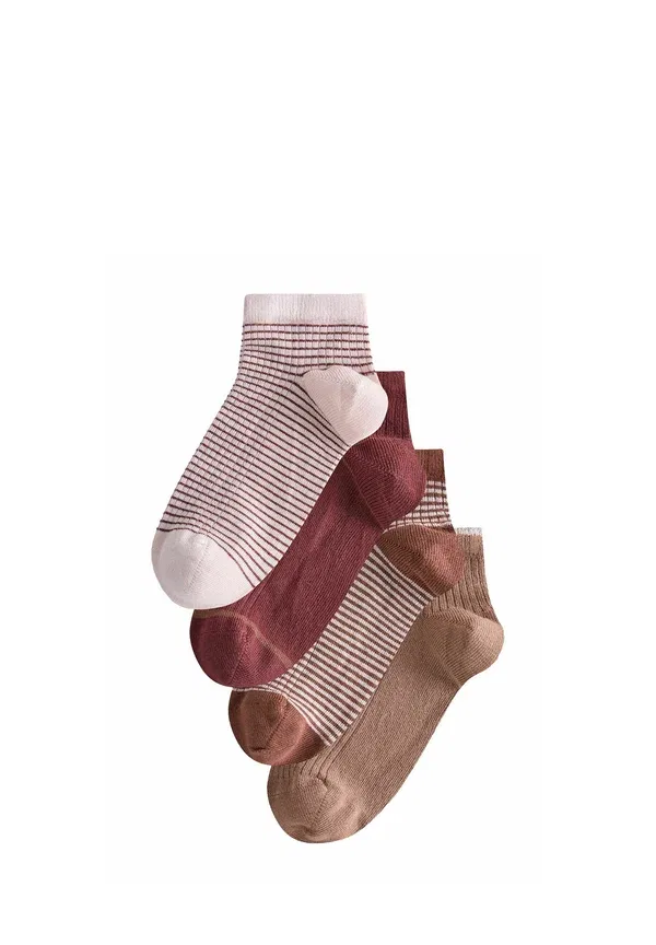 Носки 4 шт, полоски, 4 pack - socks, Next, Berry stripe