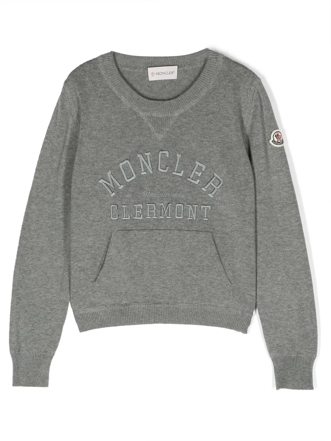 Свитшот с Вышитым Логотипом MONCLER GENIUS, серый