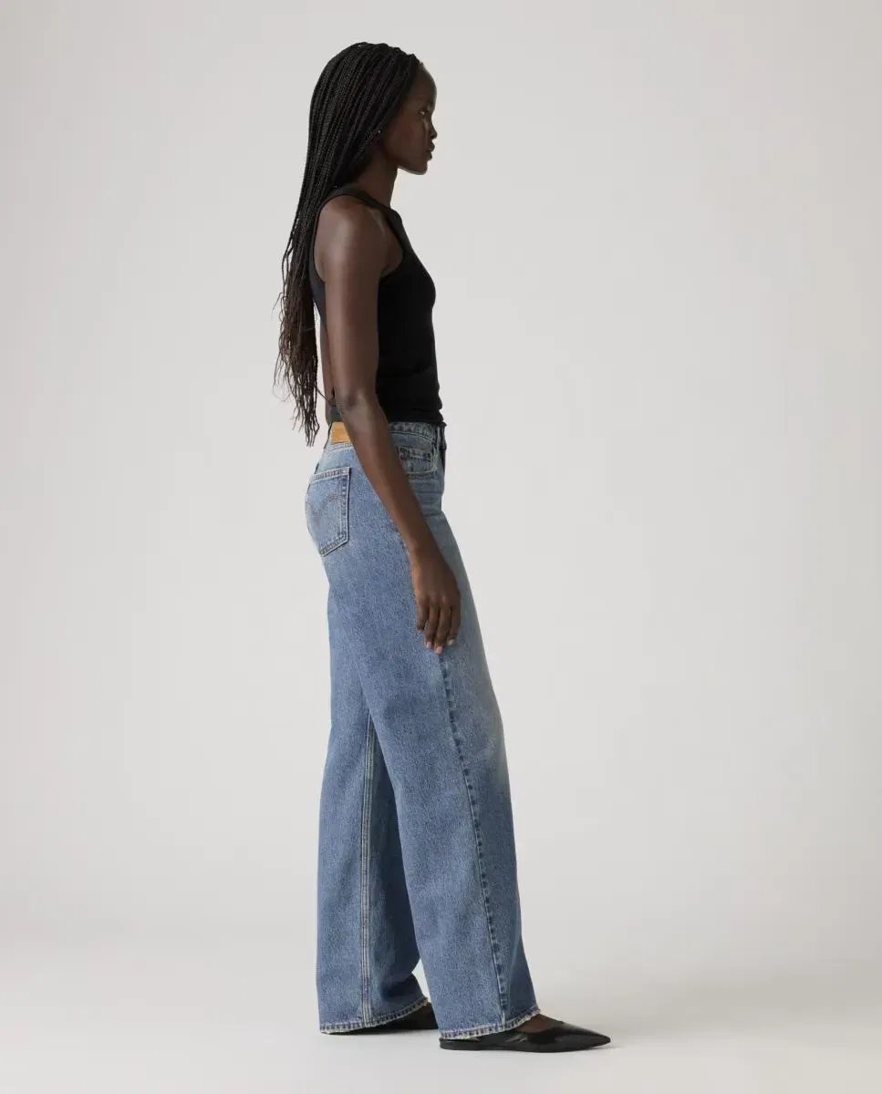Женские джинсы прямого кроя с низкой посадкой Low Loose Levi's, Azul Claro — фото 4