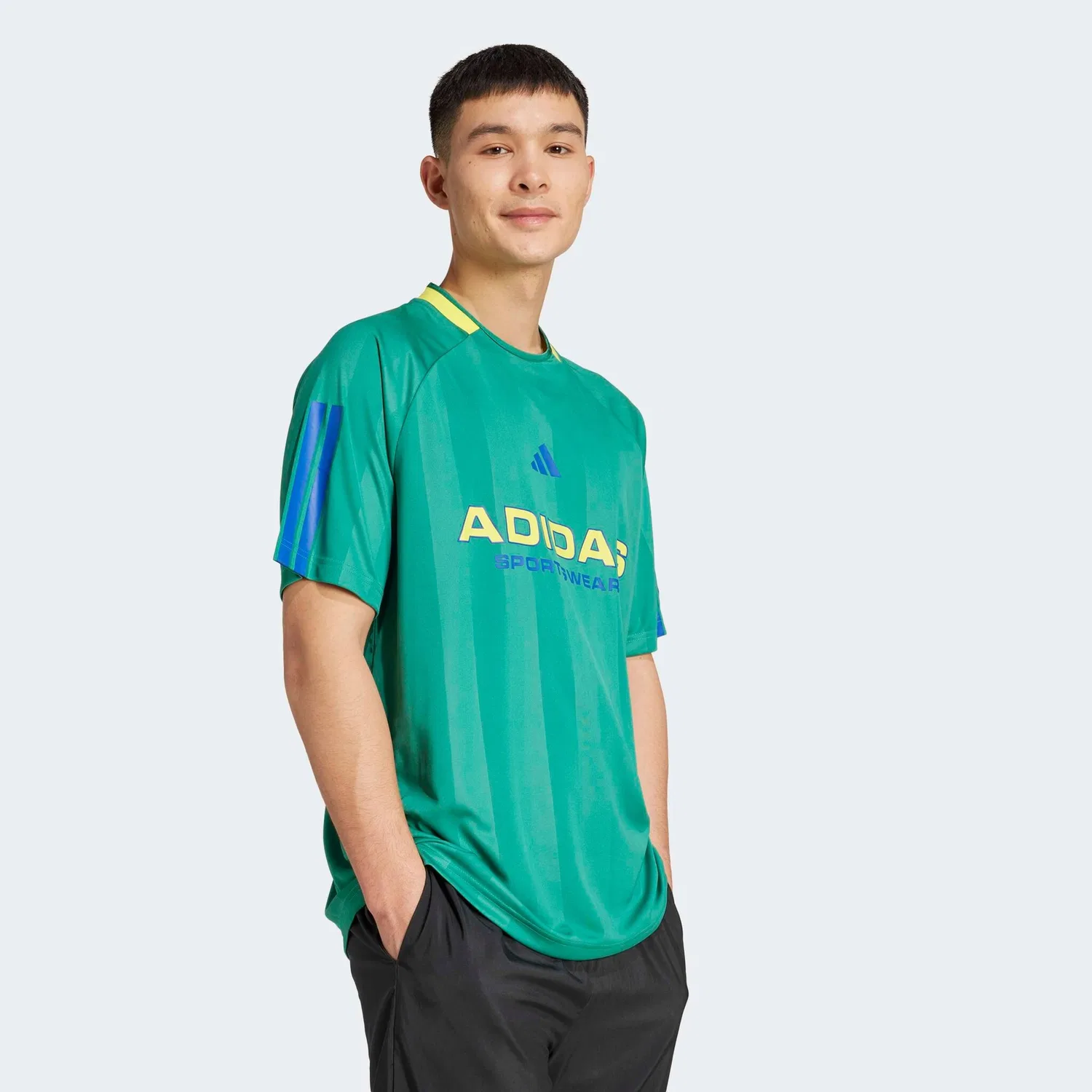 Детская футболка спортивная с футбольным принтом Adidas Sportswear, Bold Green — фото 2