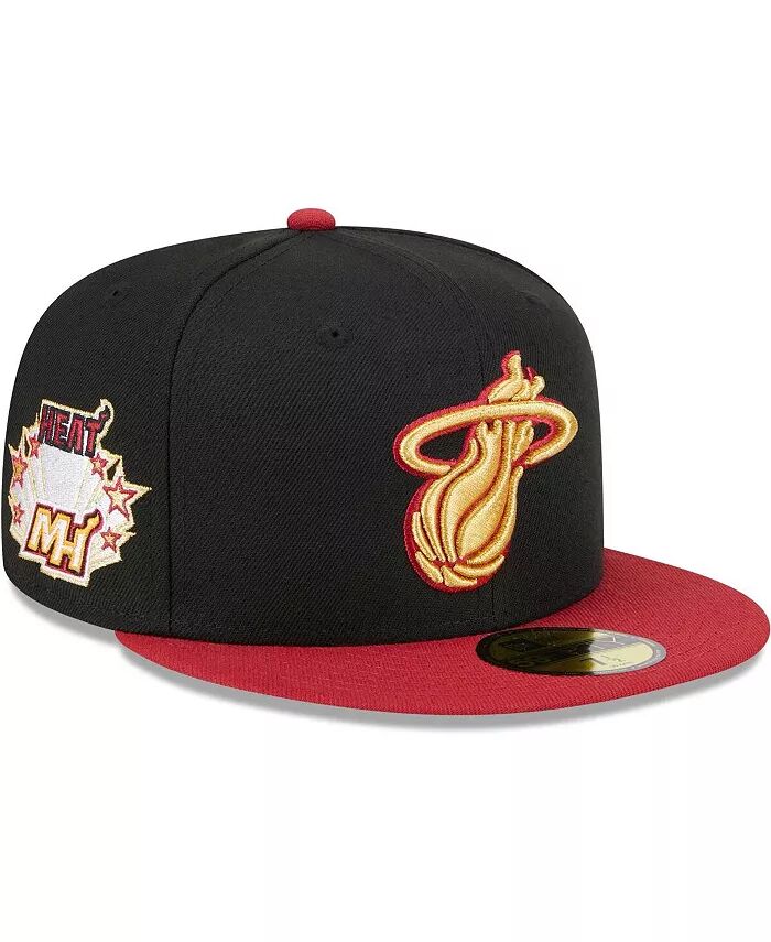

Мужская черная, красная кепка Miami Heat Gameday Gold Pop Stars 59FIFTY Fitted Hat New Era