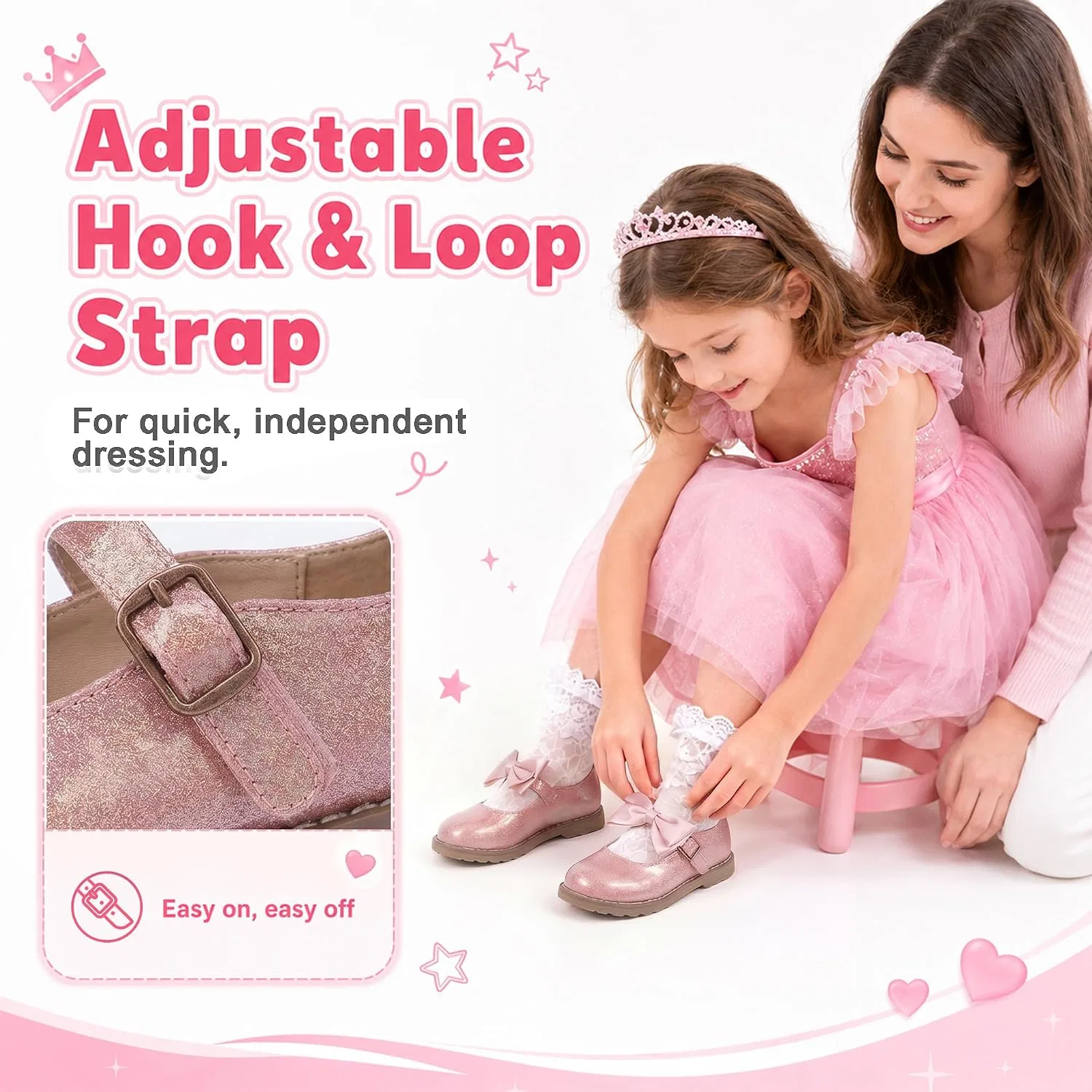 Детские туфли для девочек Мэри Джейн shoeslocker, Pink — фото 4
