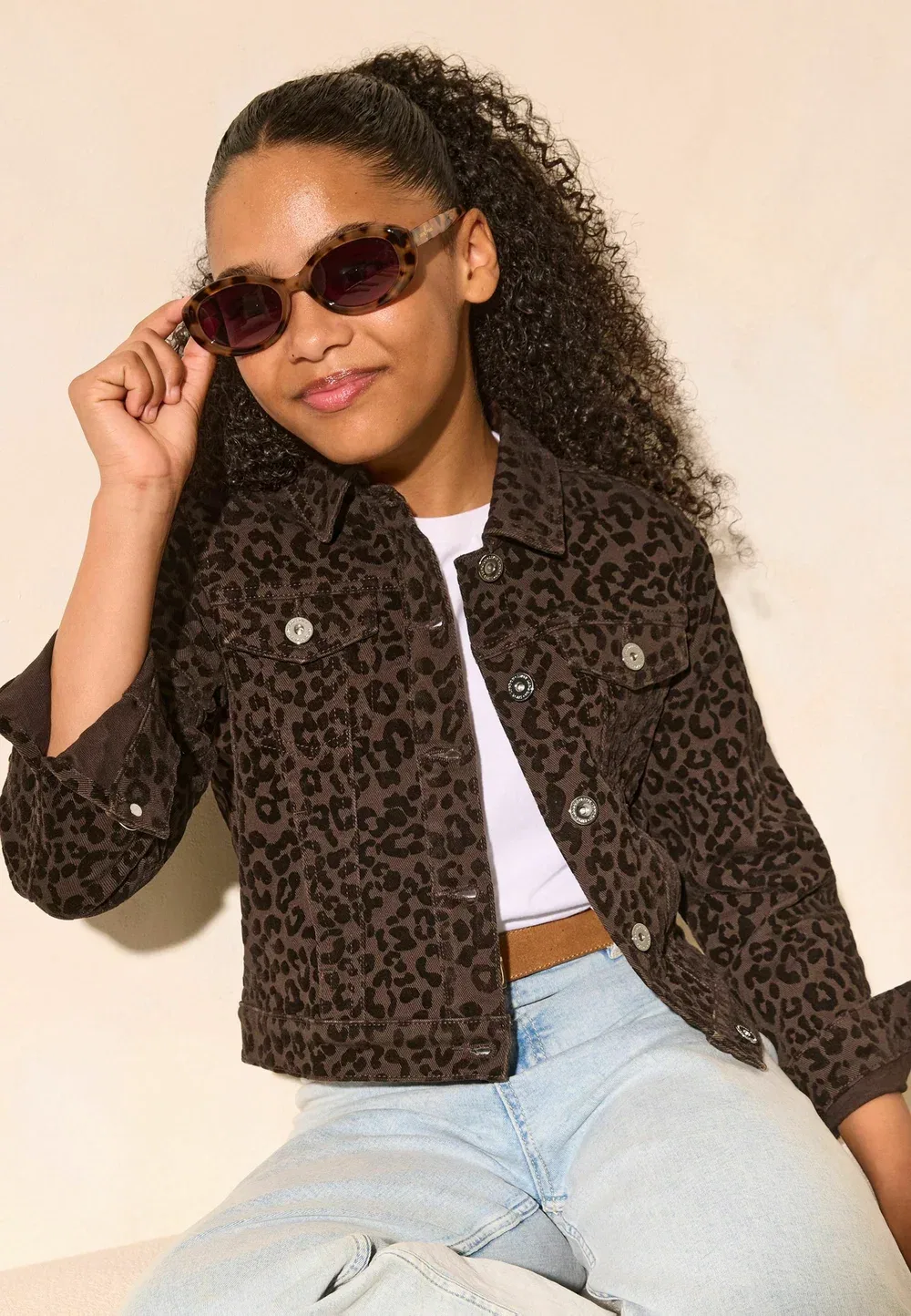 Джинсовая куртка Lipsy, Brown Leopard — фото 4