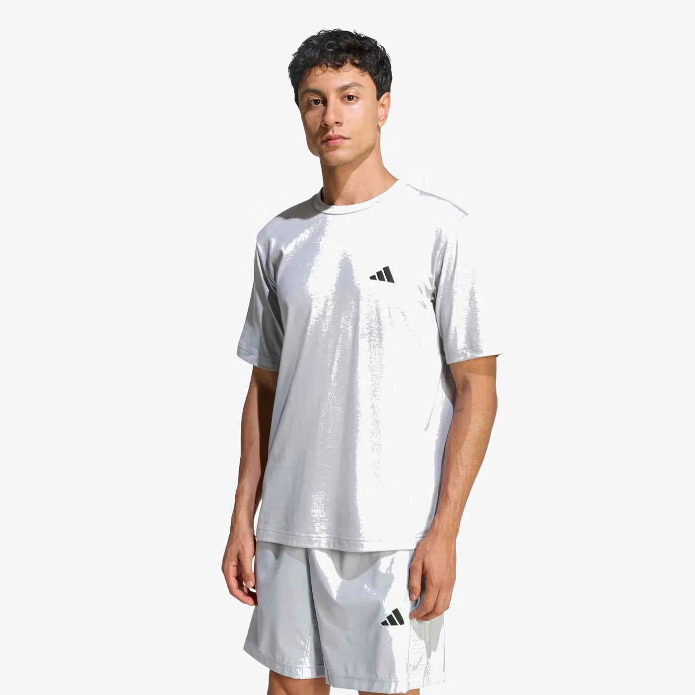 Футболка тренировочная с принтом Workout Essentials FeelReady Adidas, серебристый — фото 2