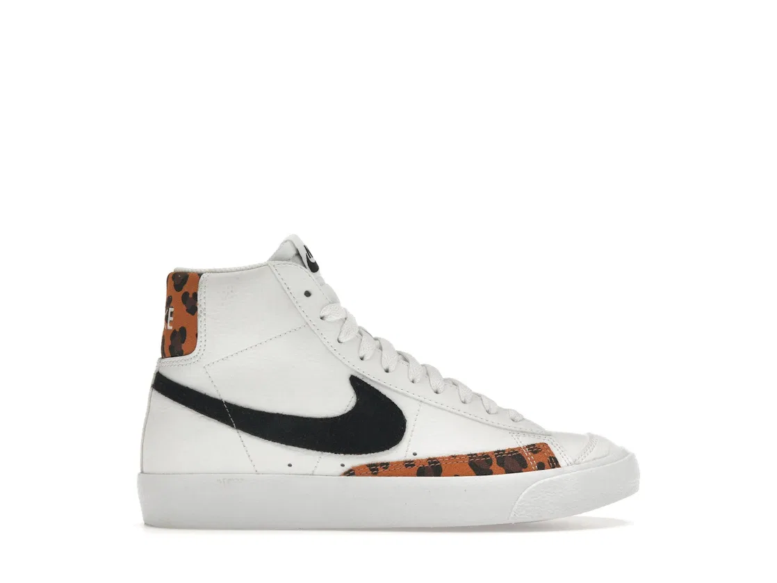 Детские кроссовки Lifestyle с принтом Nike Blazer Mid 77, White/White-Leaopard
