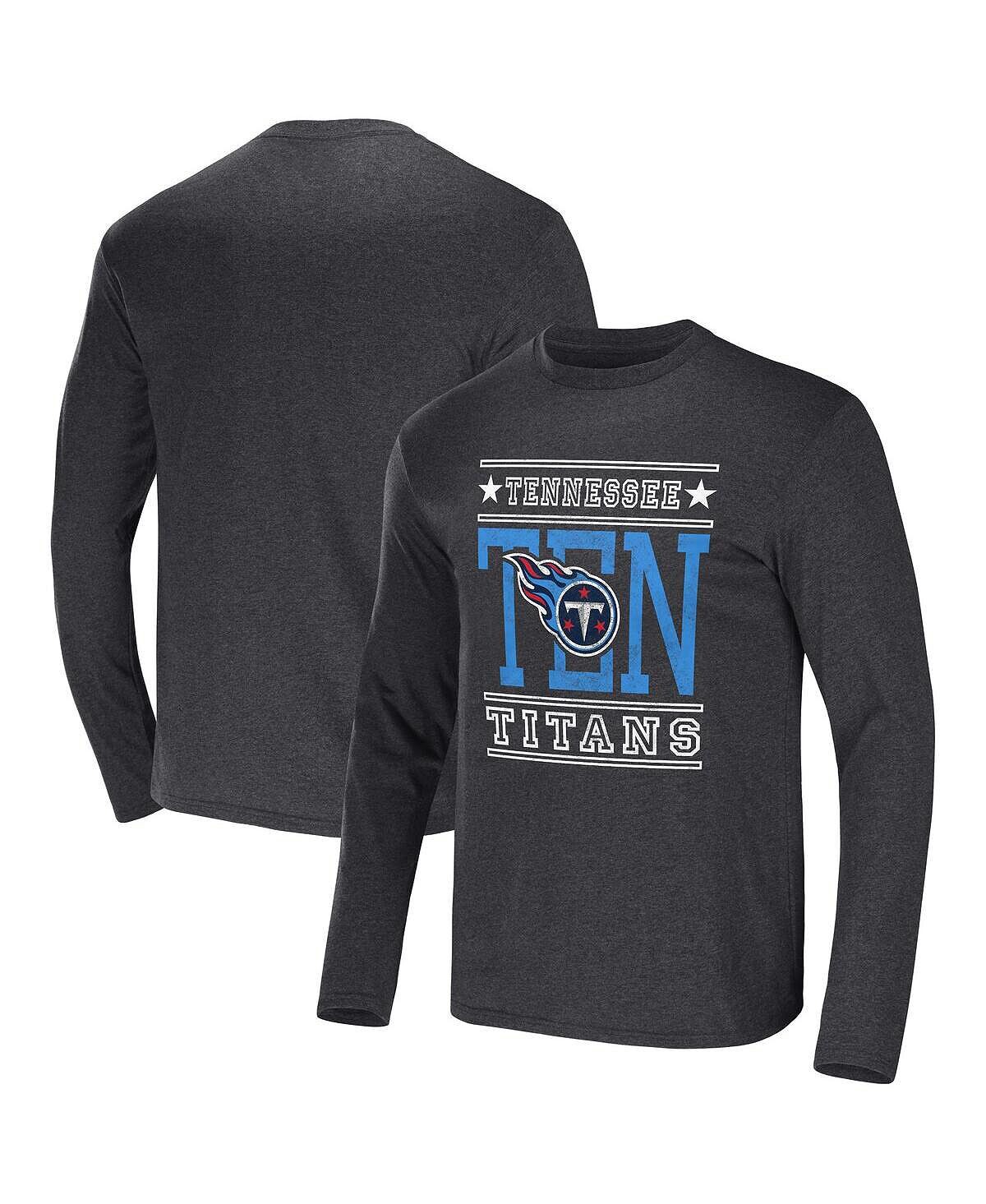 

Мужская футболка с длинным рукавом из коллекции nfl x darius rucker by heathered charcoal tennessee titans Fanatics, мульти