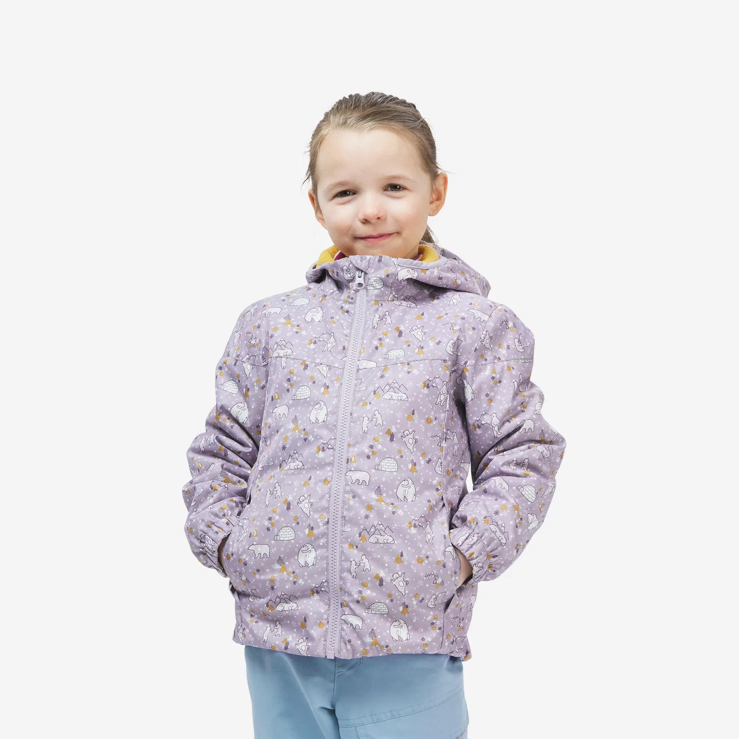 Детская зимняя куртка водонепроницаемая Winterjacke Kinder wasserdicht - 100 Quechua, Violett