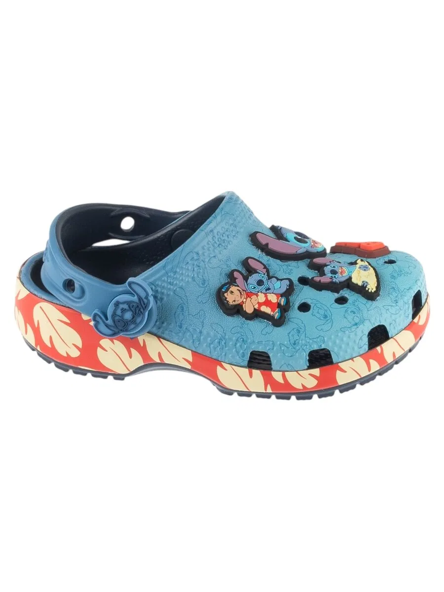 Сандалии Crocs 'Classic Stitch Clog T' синего цвета