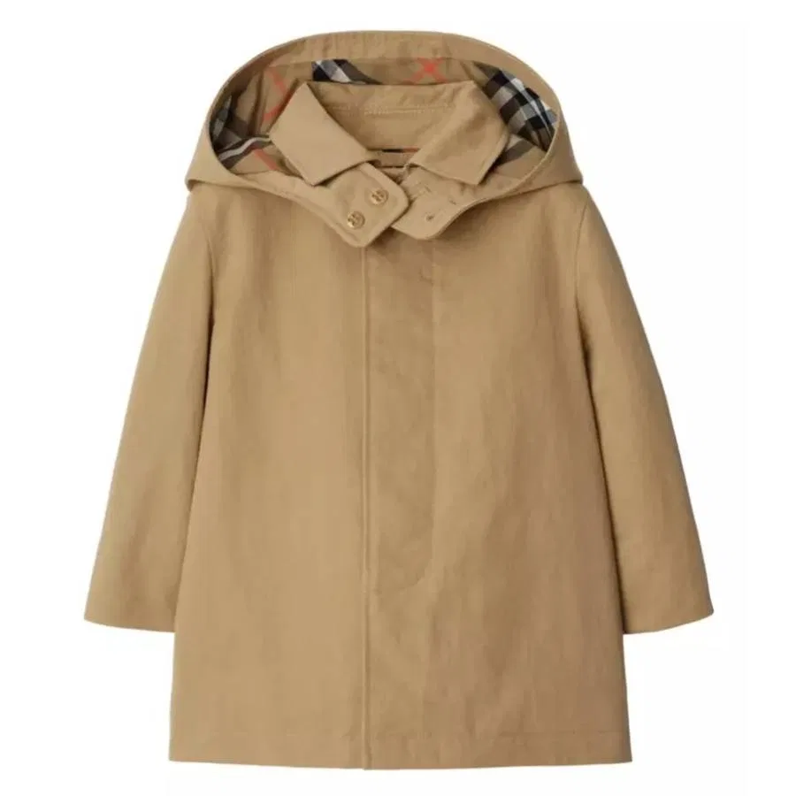 Плащ для мальчика с капюшоном Toddler Hadley Hooded Trench Coat Burberry, Sand