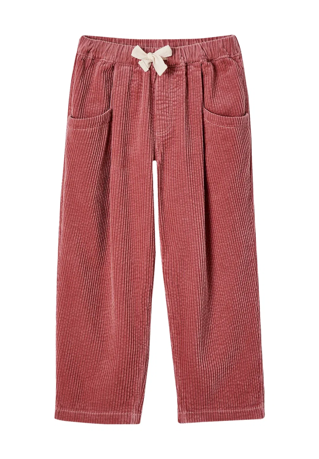 Weite cordhose mädchen, мешковатый вид - спортивные штаны Vertbaudet, Altrosa