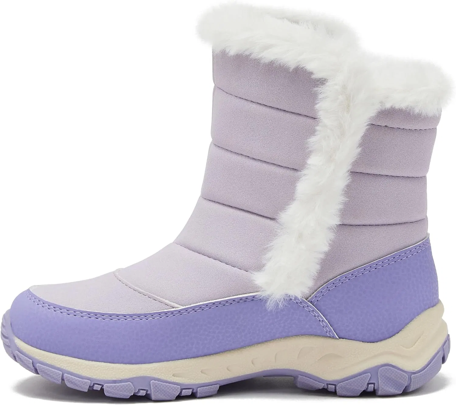Детские зимние сапоги для мальчиков и девочек с утеплителем Lands' End Expedition Warmest Waterproof No Tie, Light Purple — фото 3