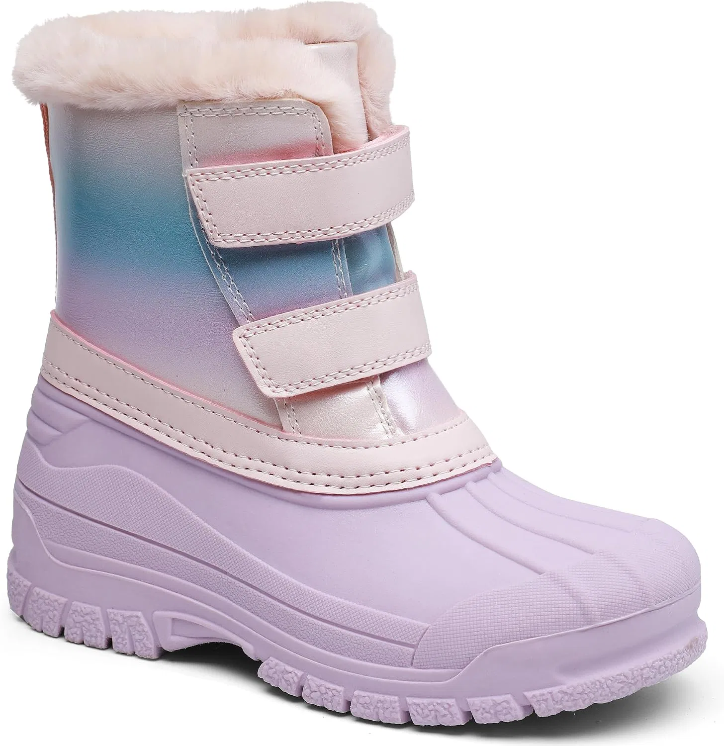 Детские зимние ботинки для девочек и мальчиков с флисовой подкладкой shoeslocker, Purple — фото 3