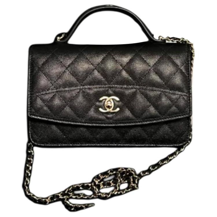 CHANEL Кожаный багажник, сумка через плечо, кроссбоди, женская сумка black — фото 2