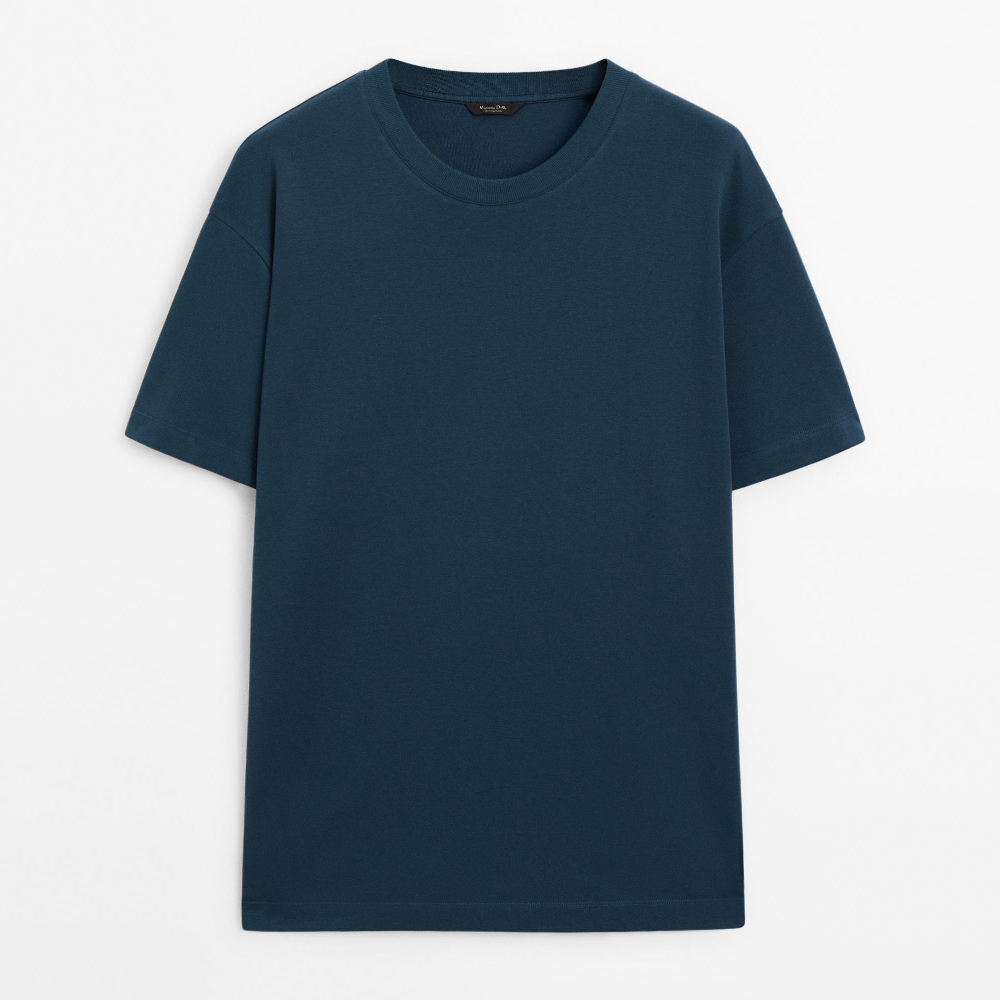 

Футболка Massimo Dutti Medium Weight Cotton, синий