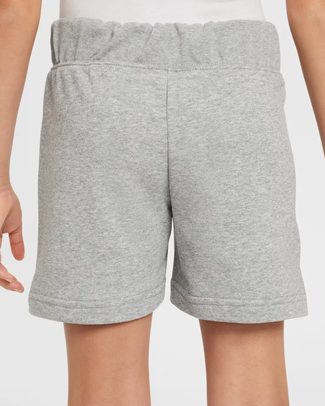 Шорты из французской махровой ткани для девочек (подростков) Nike Sportswear Club, Dark Grey Heather/White — фото 3