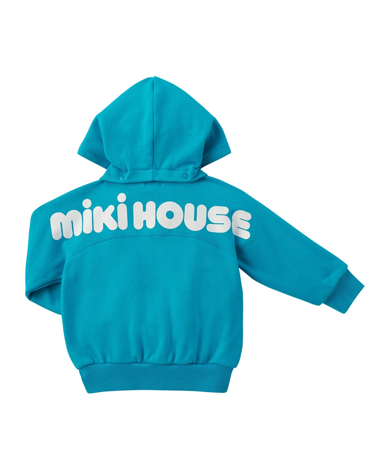 Детская худи с принтом на спине, с длинным рукавомMIKI HOUSE, Blue