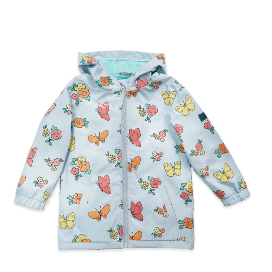 Детский дождевик с капюшоном, меняющий цвет при контакте с водой Holly and Beau, Light Pastel Blue — фото 4
