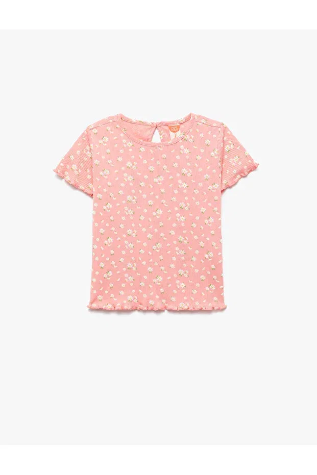 Детское для девочек футболка с принтом Koton, Pink Patterned