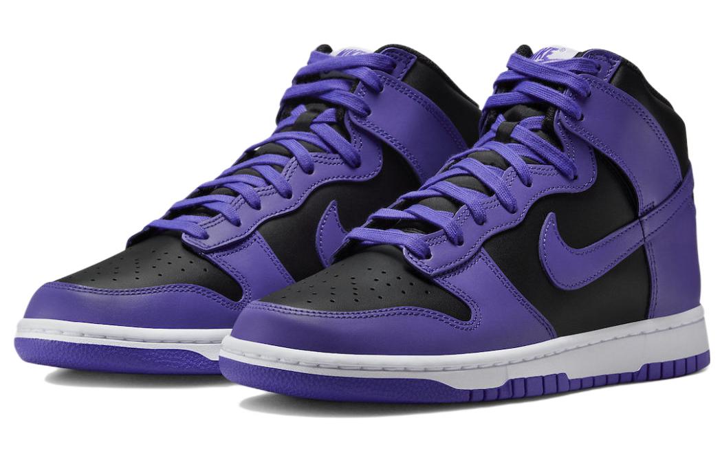 Кроссовки Nike Dunk High, черный/фиолетовый — фото 3