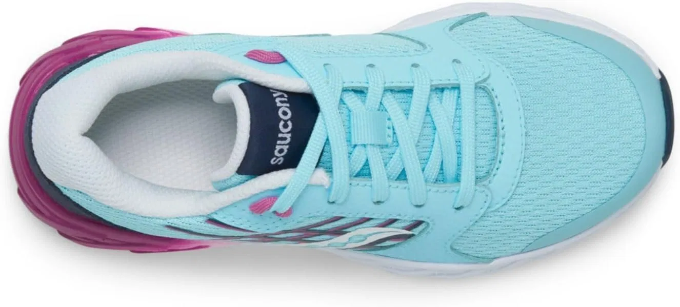 Детские кроссовки для девочек Wind 2.0 Saucony, Blue/Pink — фото 2