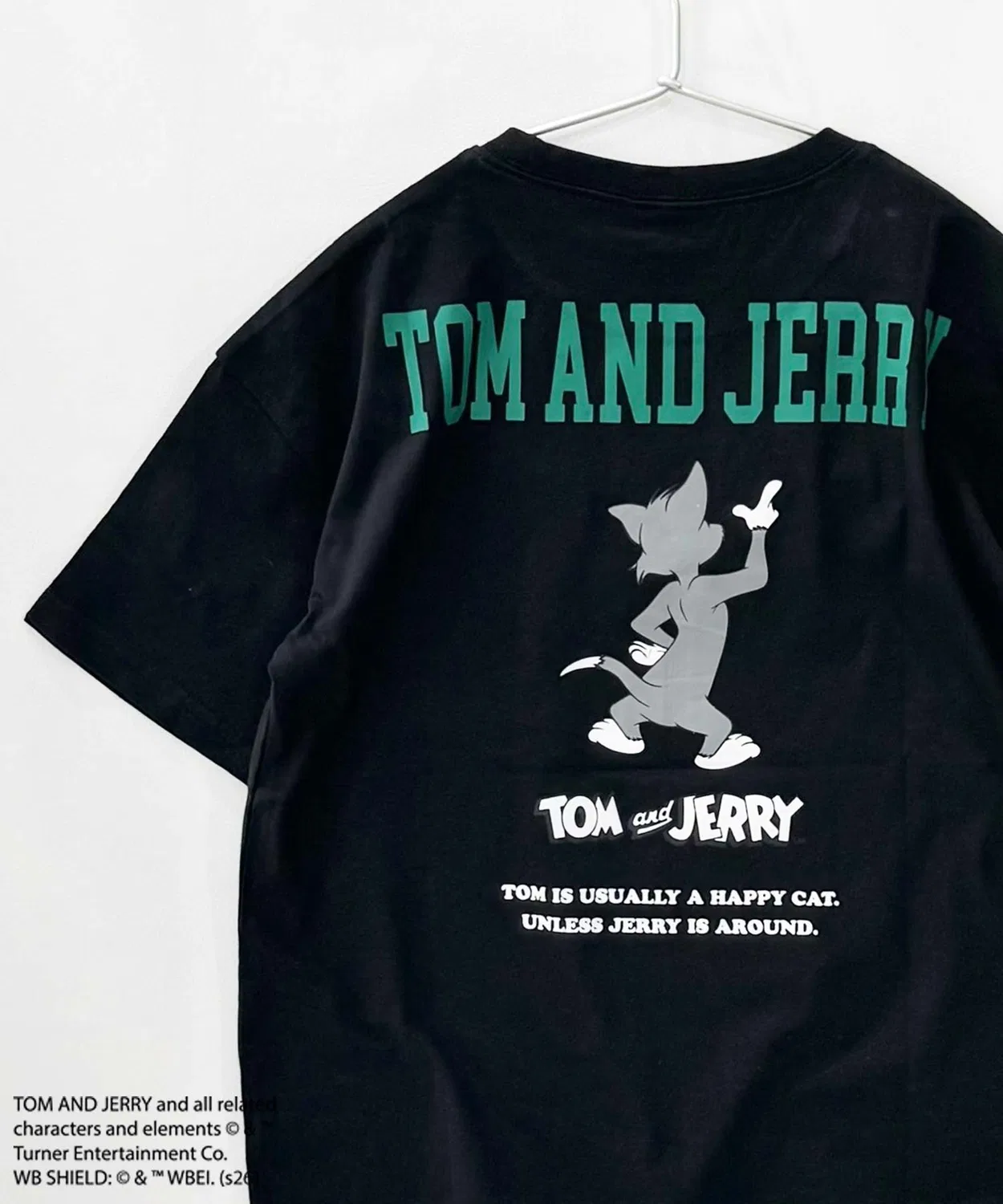 Детская футболка оверсайз с принтом Tom and Jerry TOM&JERRY, Зеленая — фото 2