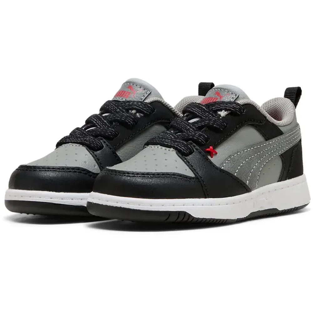 Детские кроссовки для девочек с принтом Rebound V6 Lo Mid 90S AC+Inf Puma, Grey — фото 2