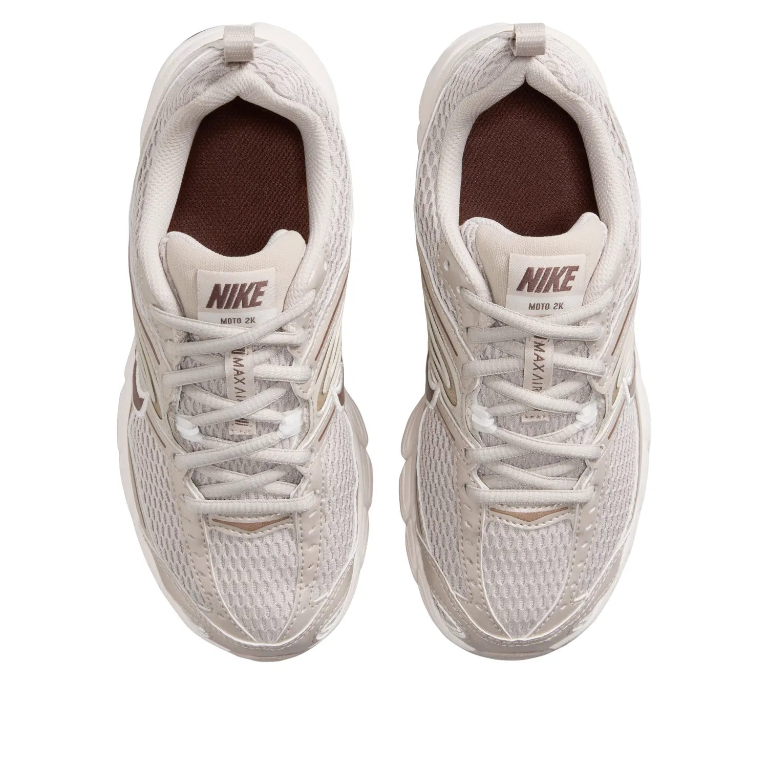 Детские кроссовки с сетчатым верхом Air Max Moto 2K 'Cream Fauna Brown' Nike, Cream Ii/Sail/Fauna Brown — фото 3