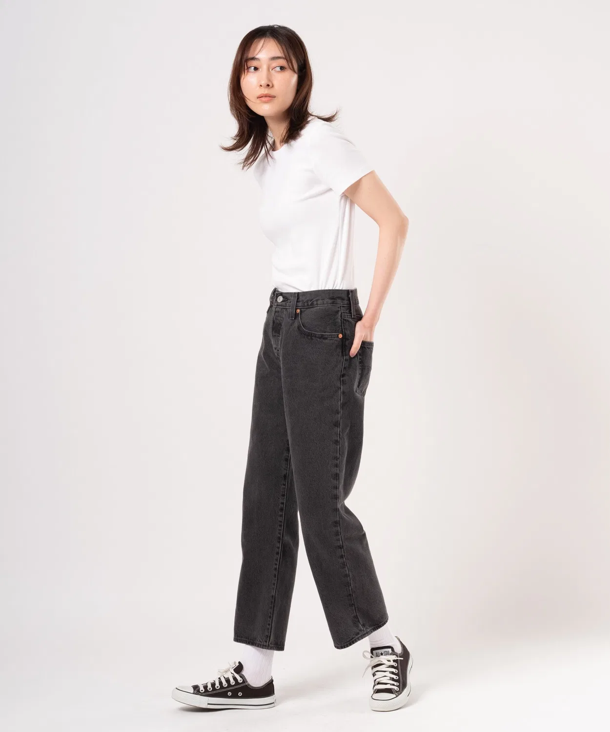 Женские джинсы прямого кроя с длиной до щиколотки Smooth Operator Levi's, Black — фото 4