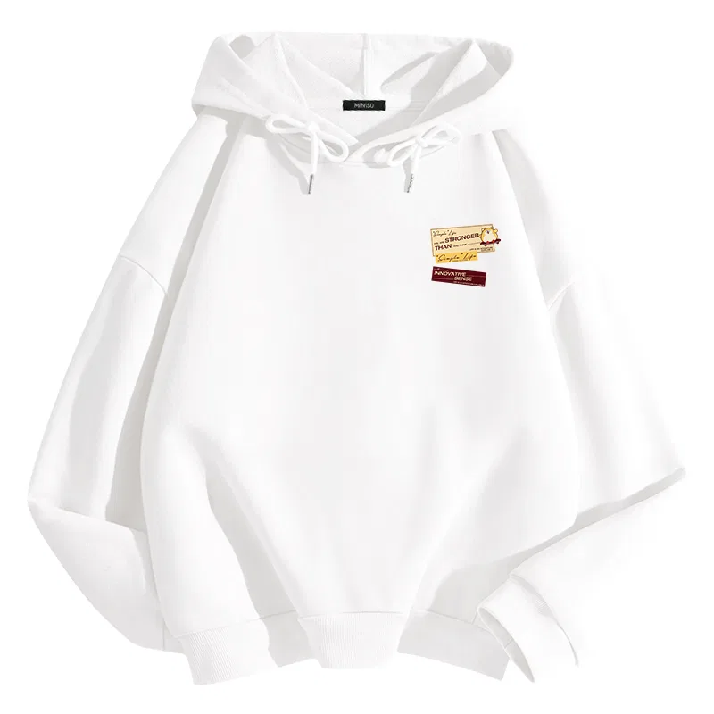 Детская худи с капюшоном MINISO, White (M Paper Sign Dun Dun Chest Logo)