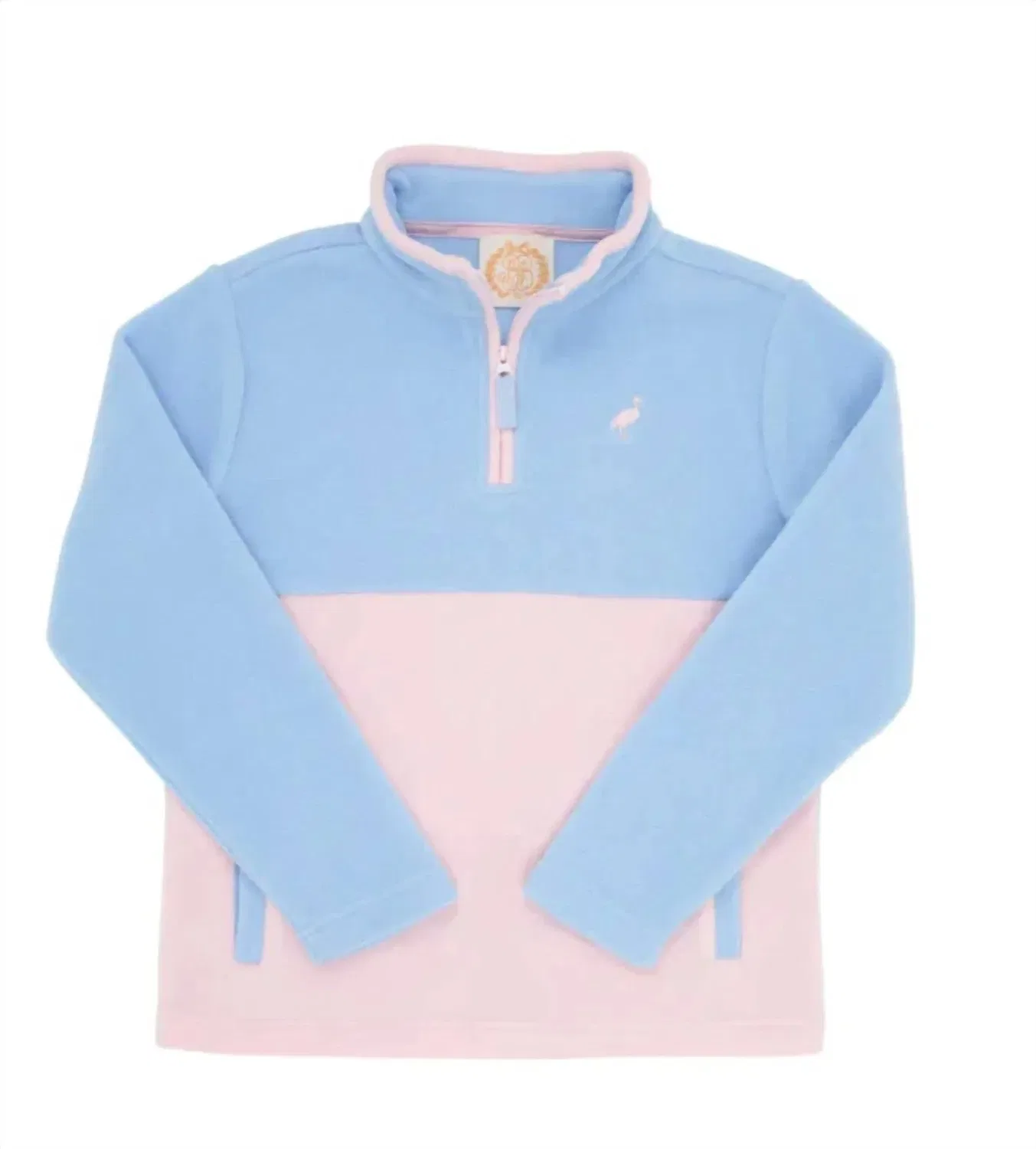 Детский свитшот для девочек с половинной молнией и воротником Canter Collar The Beaufort Bonnet Company, Colorblock Fleece — фото 2
