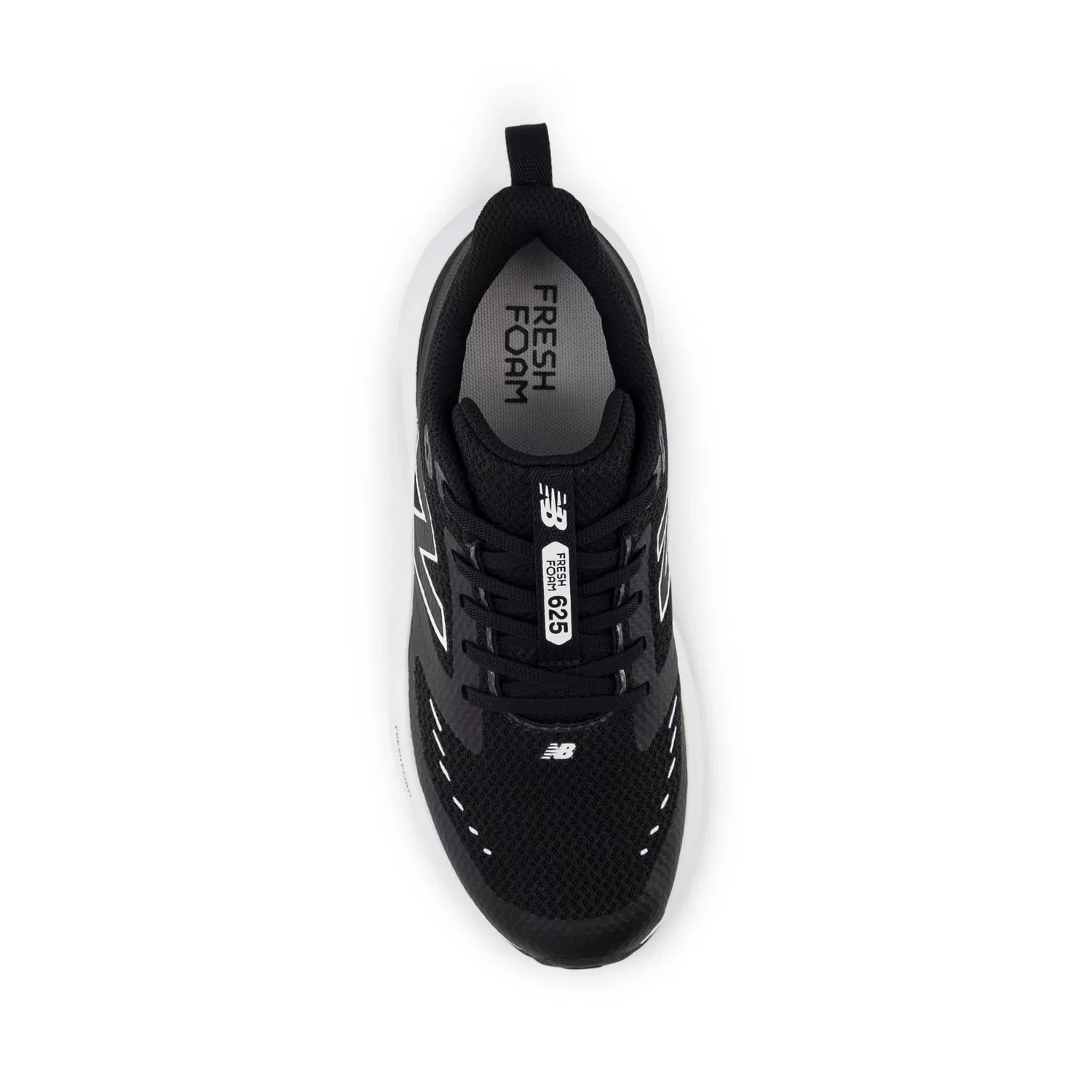 Детские кроссовки дышащие 625 LACE New Balance, Black With White — фото 4