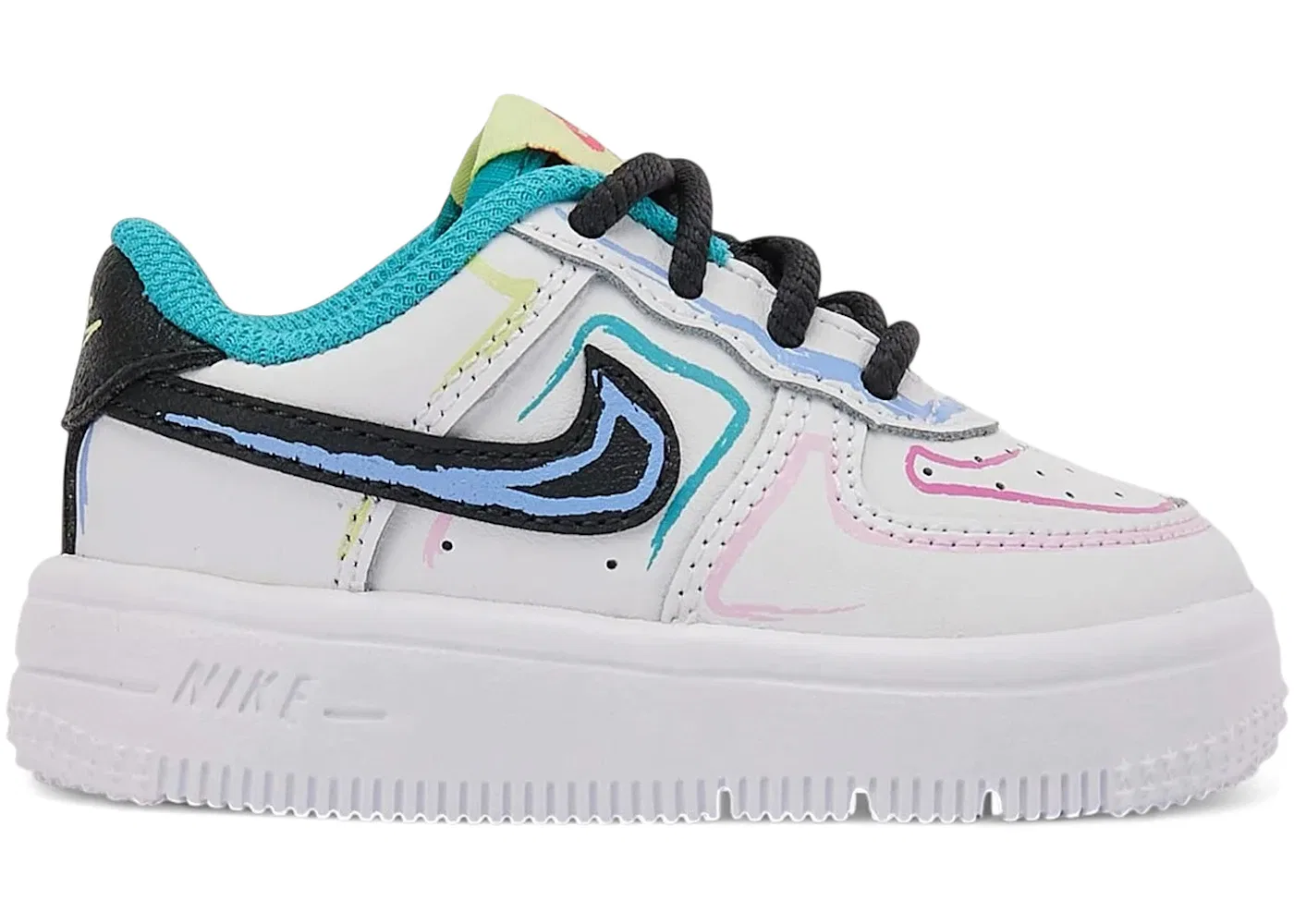 Детские кроссовки Lifestyle Nike Force 1 Low, White/Hyper Pink/Dusty Cactus/Anthracite